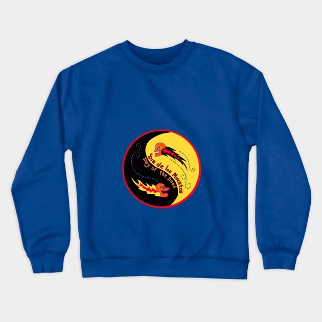 day of the dead ying yang Crewneck Sweatshirt by wolfmanjaq